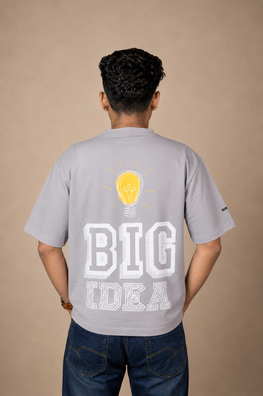 Big Idea Lavender Printed Oversized T-shirt