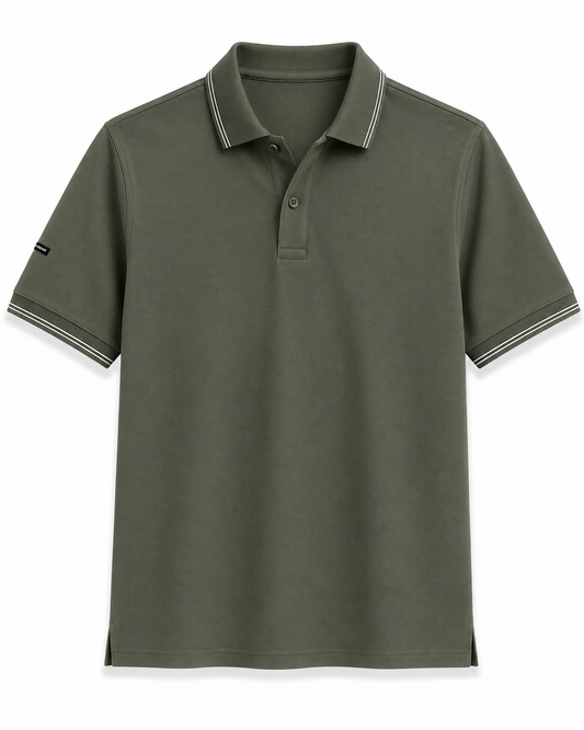 Algae Green Technical Polo T-Shirt