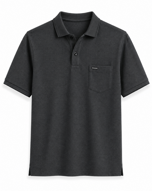Charcoal Colour 100% Cotton Polo T-Shirt