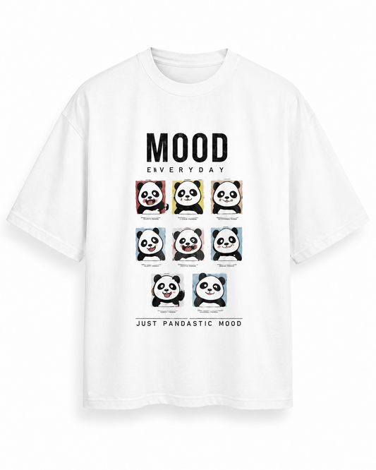 Panda Mood Printed Oversized T-Shirt