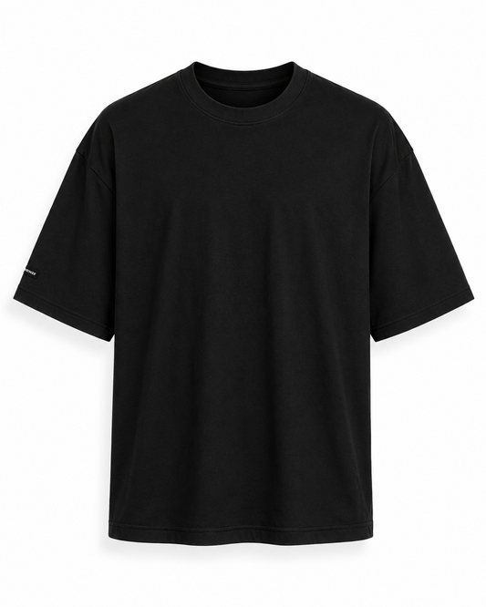 Solid Black Oversized T-Shirt