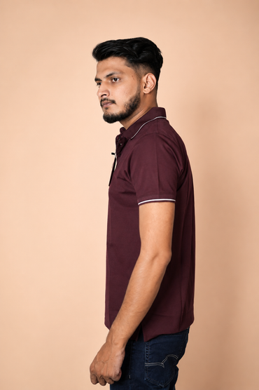 Wine Technical Polo T-Shirt