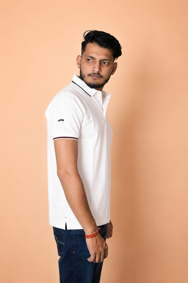 White Plain Polo T-Shirt product photo 2
