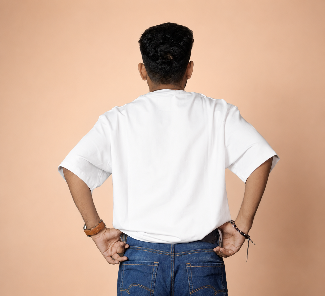 Cycles in White Printed Oversized T-Shirt