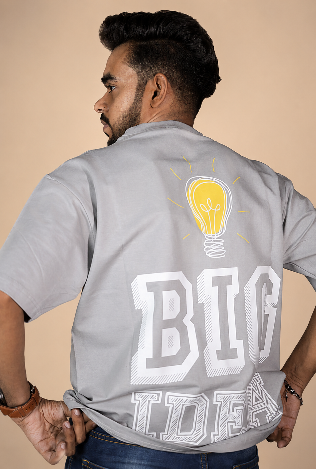 Big Idea Lavender Printed Oversized T-shirt
