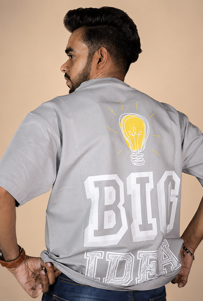 Big Idea Lavender Printed Oversized T-shirt