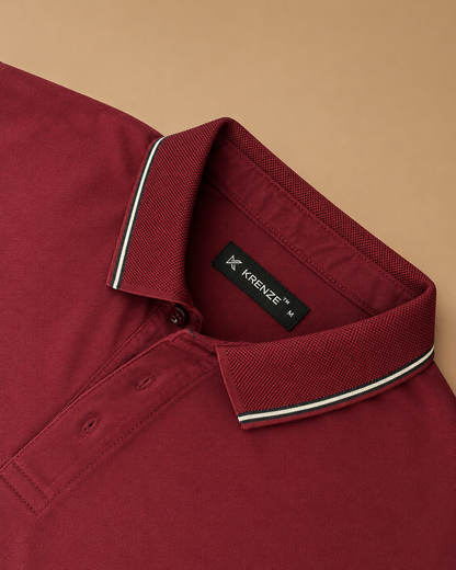 Wine Technical Polo T-Shirt