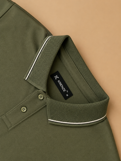 Algae Green Technical Polo T-Shirt