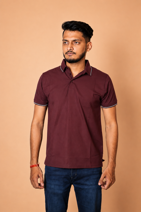 Wine Technical Polo T-Shirt