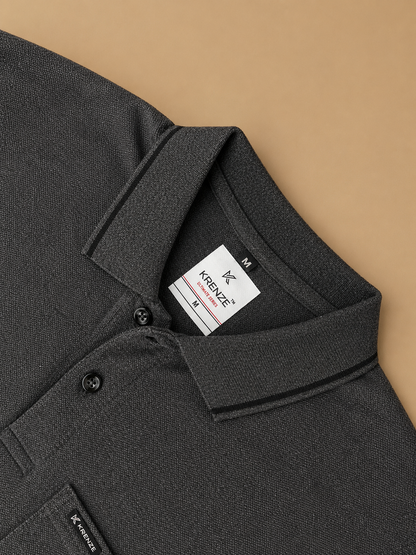 Charcoal Colour 100% Cotton Polo T-Shirt