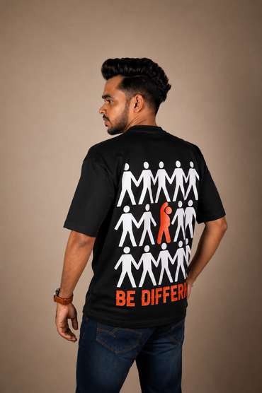 Be Different Printed Oversized T-Shirt