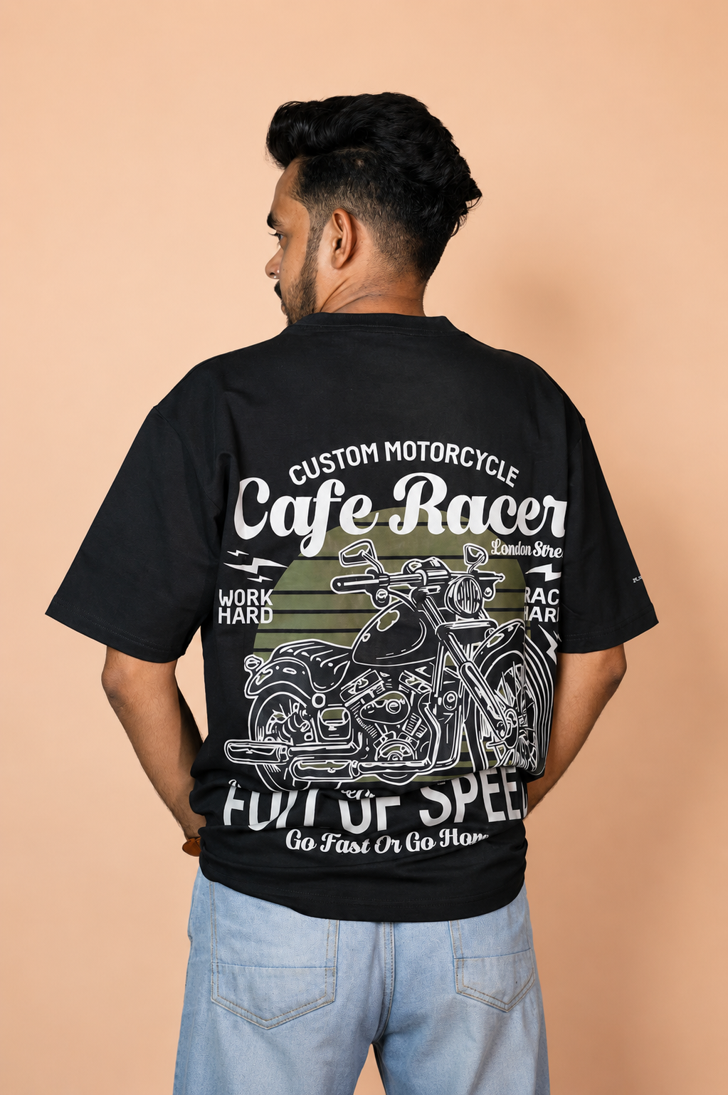 Full of Speed Printed Oversized T-Shirt