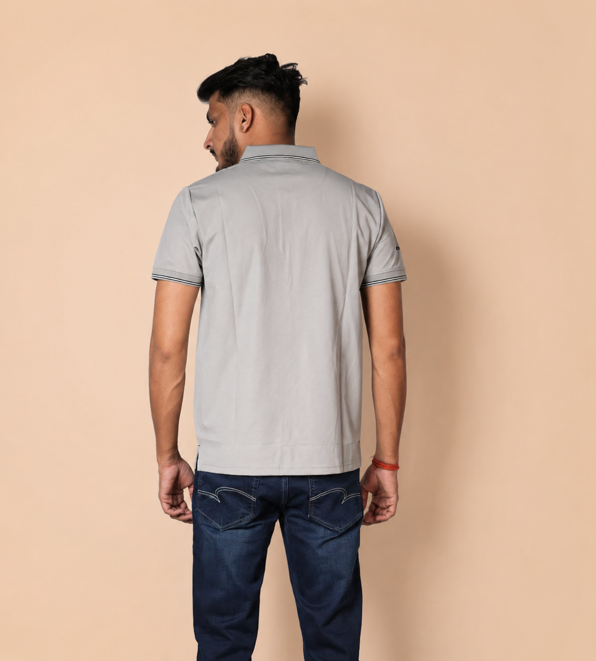 Silver Grey Technical Polo T-Shirt