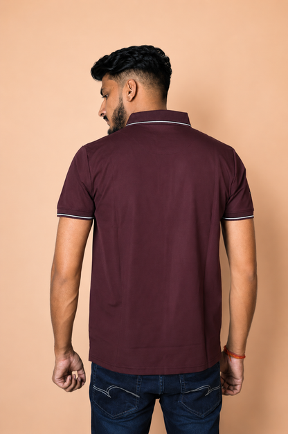 Wine Technical Polo T-Shirt