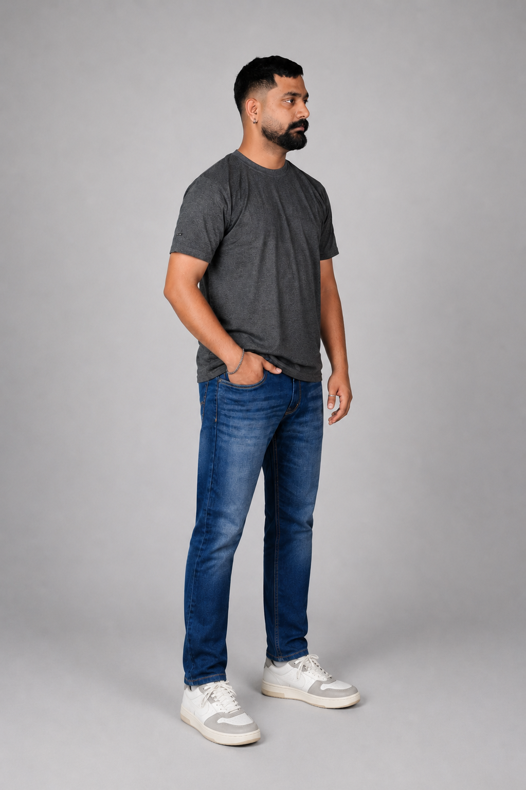 Charcoal Grey T-Shirt 100% Cotton