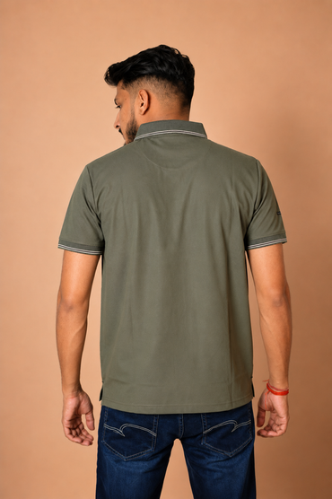 Algae Green Technical Polo T-Shirt