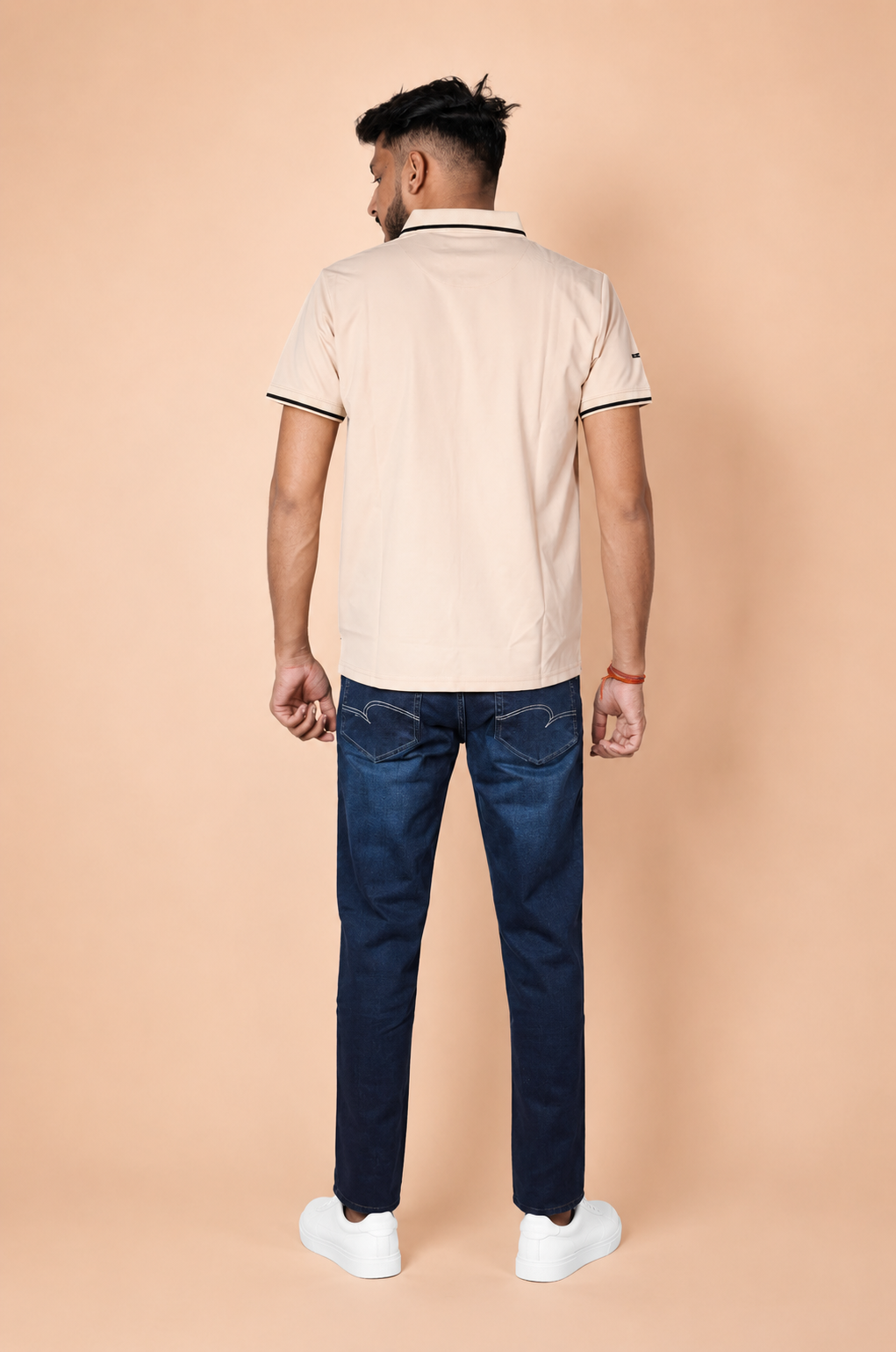 Beige Technical Polo T-Shirt