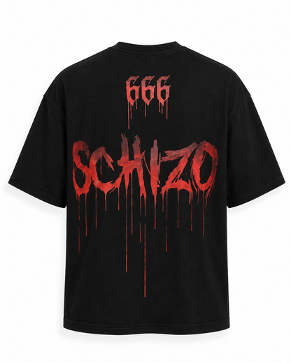 Schizo 666 Printed Oversized T-Shirt