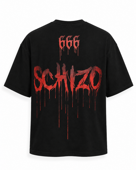 Schizo 666 Printed Oversized T-Shirt