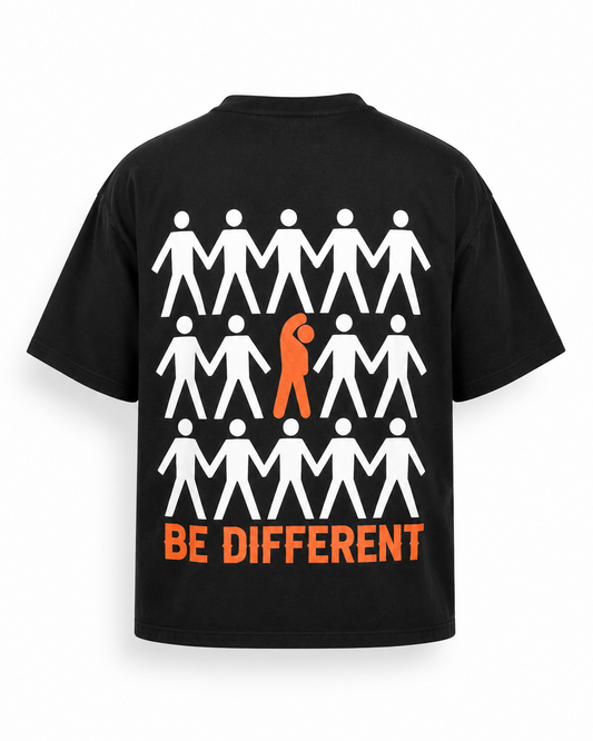 Be Different Printed Oversized T-Shirt