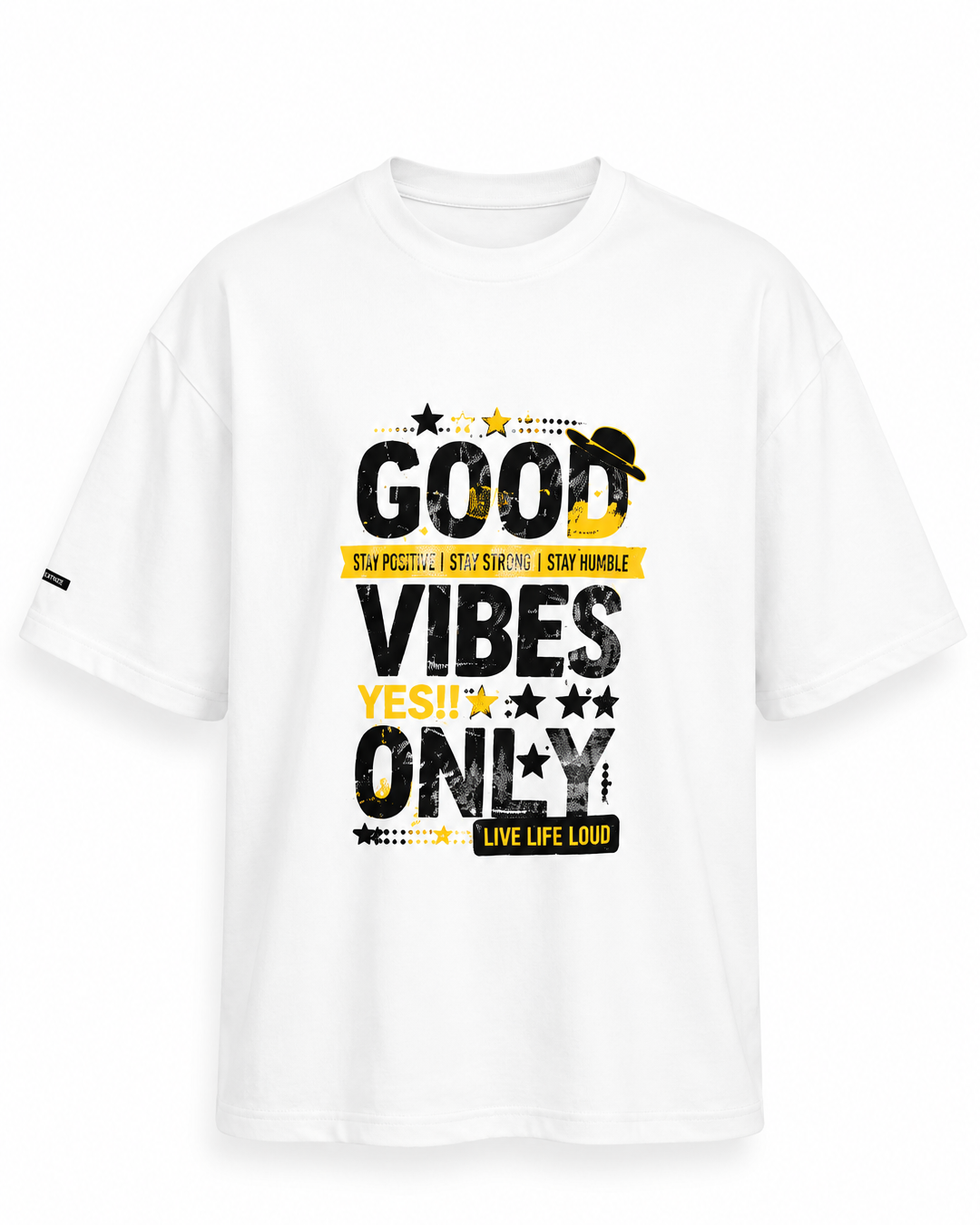 Good Vibes Only Printed Oversized T-Shirt