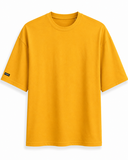 Solid Yellow T-Shirt 100% Cotton