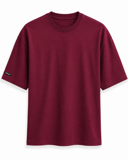 Solid Burgundy T-Shirt 100% Cotton