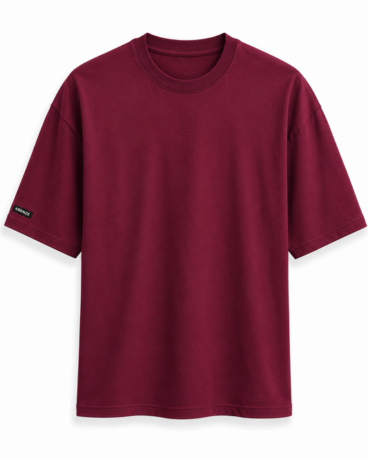 Solid Burgundy T-Shirt 100% Cotton