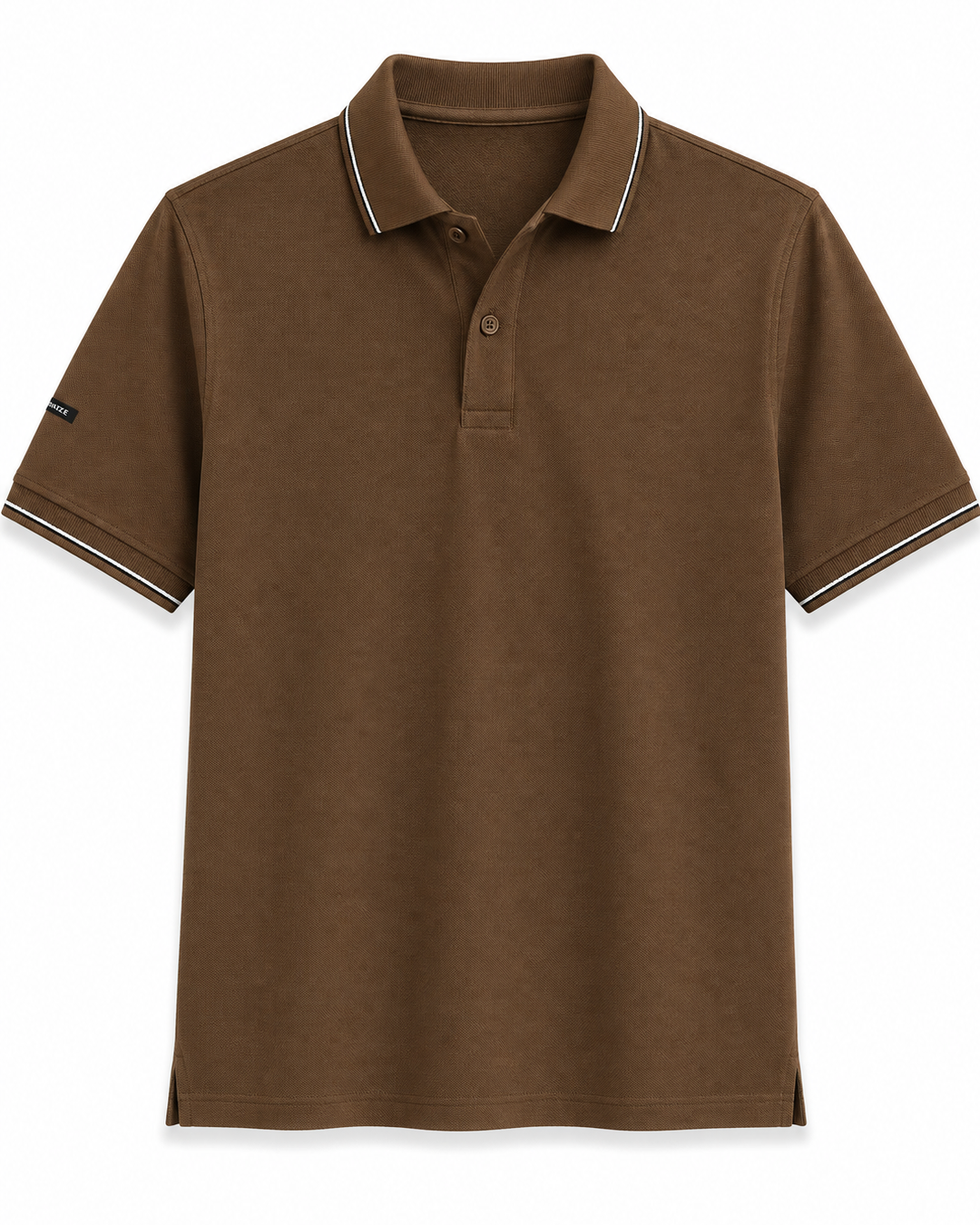Mud Brown Technical Polo T-Shirt