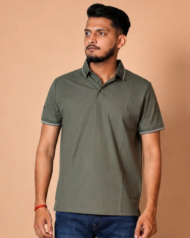 Algae Green Technical Polo T-Shirt
