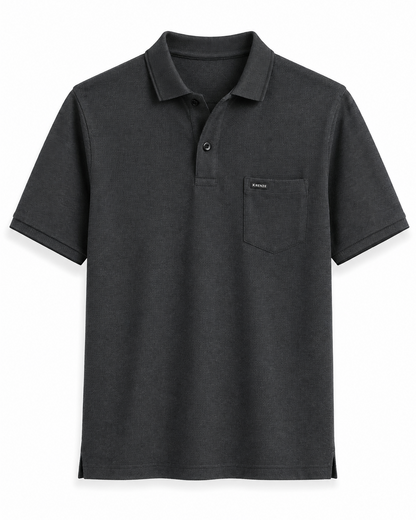 Charcoal Colour 100% Cotton Polo T-Shirt
