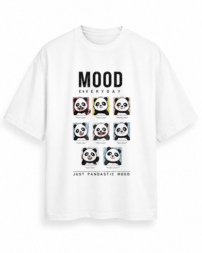 Panda Mood Printed Oversized T-Shirt