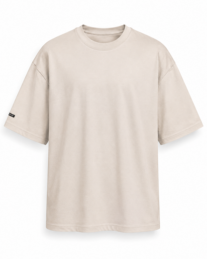 Solid Beige Colour Oversized T-Shirt