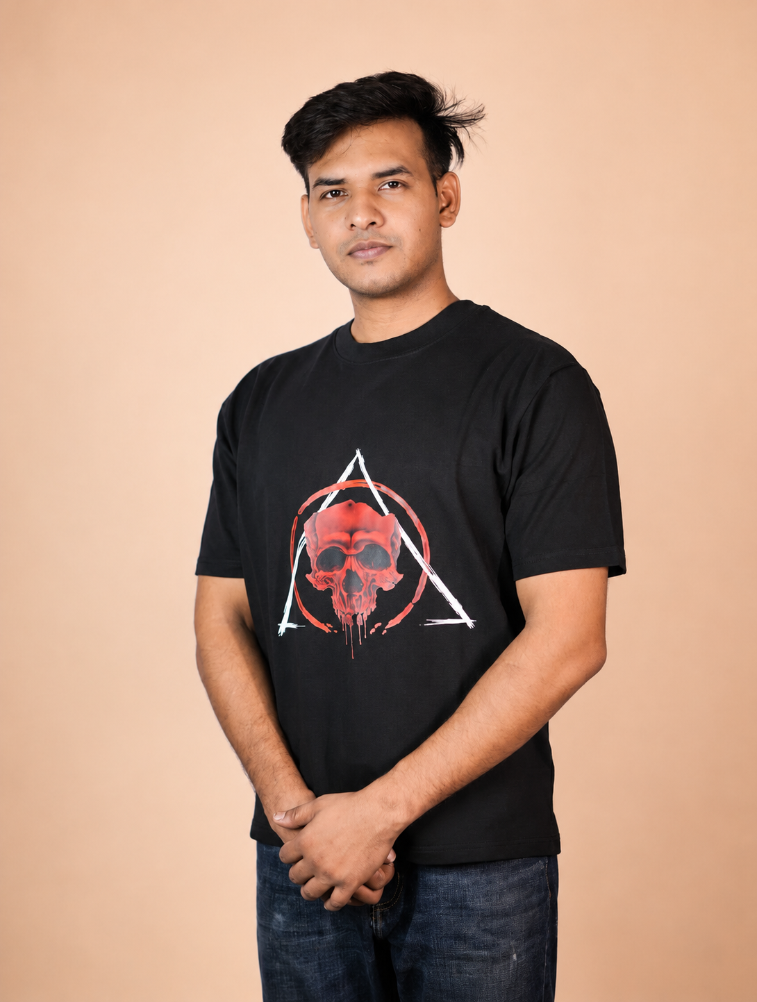 Angels and Demons Printed Oversized T-Shirt