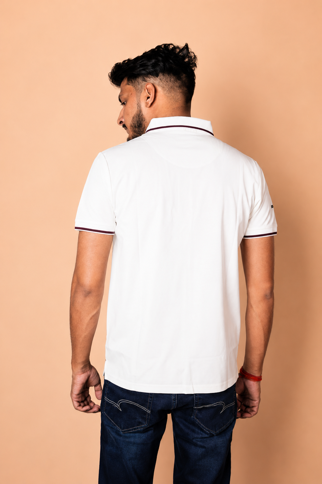 White Plain Polo T-Shirt product photo 3