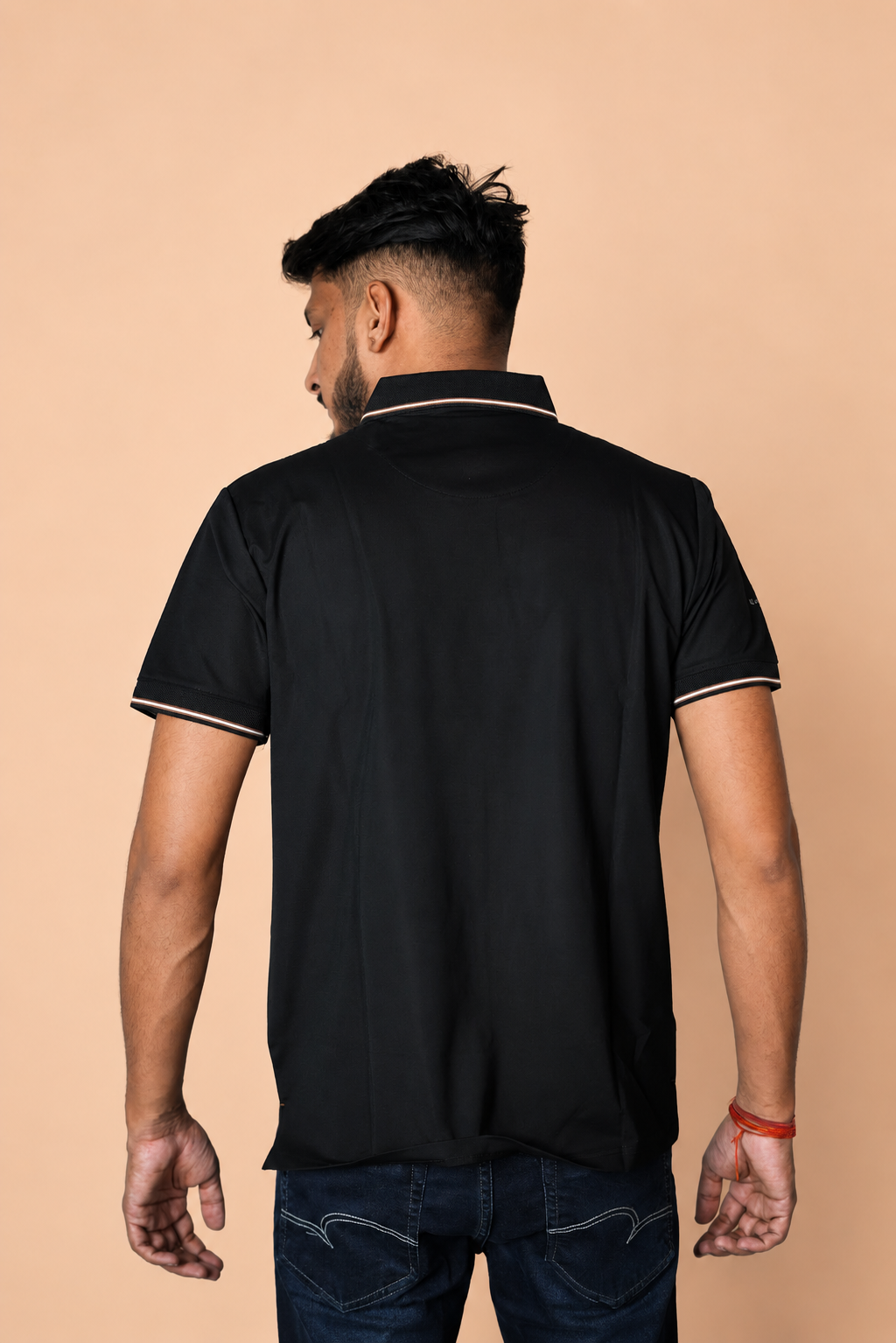 Dark Black Polo T-Shirt product photo 3
