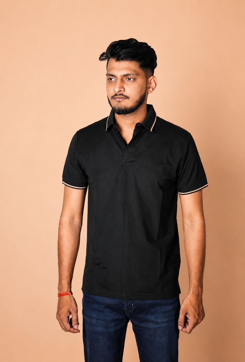 Dark Black Polo T-Shirt product photo 1