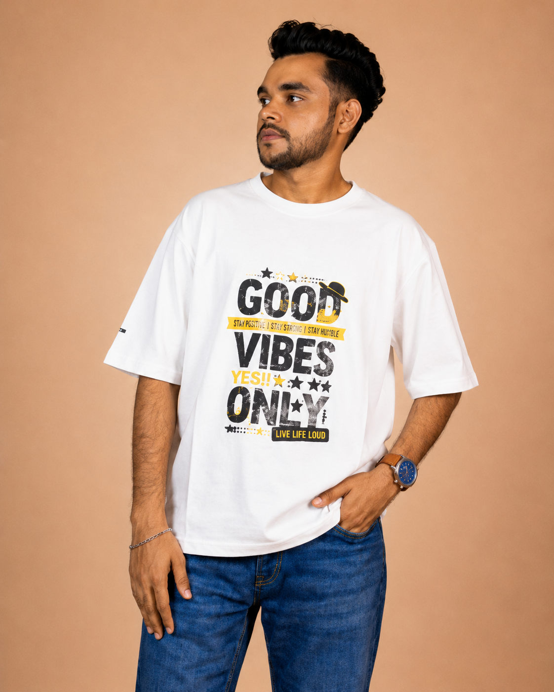 Good Vibes Only Printed T-Shirt product photo 3