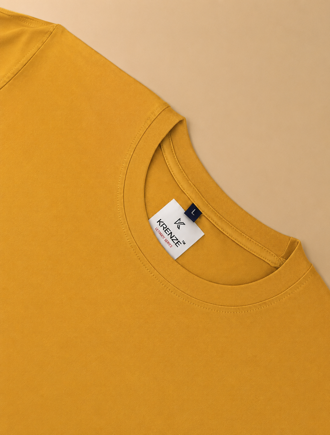 Solid Yellow T-Shirt 100% Cotton