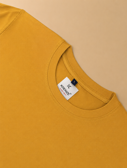 Solid Yellow T-Shirt 100% Cotton