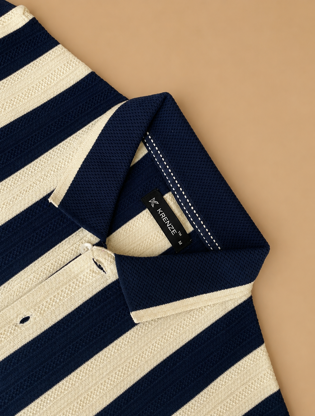 Black & White Vertical Polo T-Shirt
