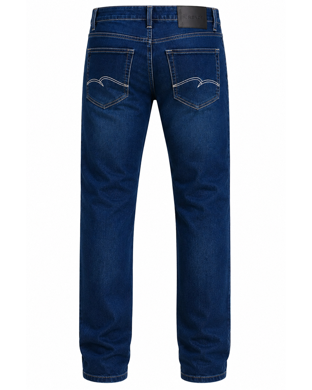 Dark Blue Jeans With White thread