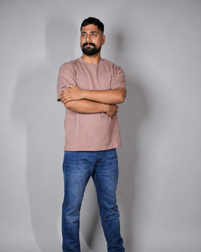 Solid Dusty Mauve T-Shirt 100% Cotton