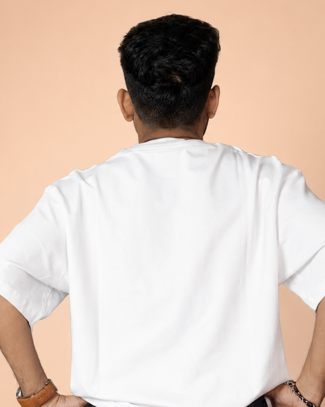Cycle in Mountain White Printed Oversized T-Shirt
